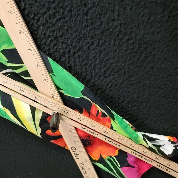 Chico s Womens Blazer Multi-Color Size 2 Cotton Blend Button Up Floral Design - Picture 5 of 12